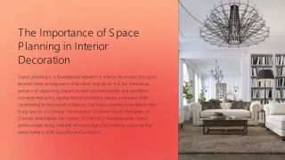 The Importance of Space Planning in Interior Decoration