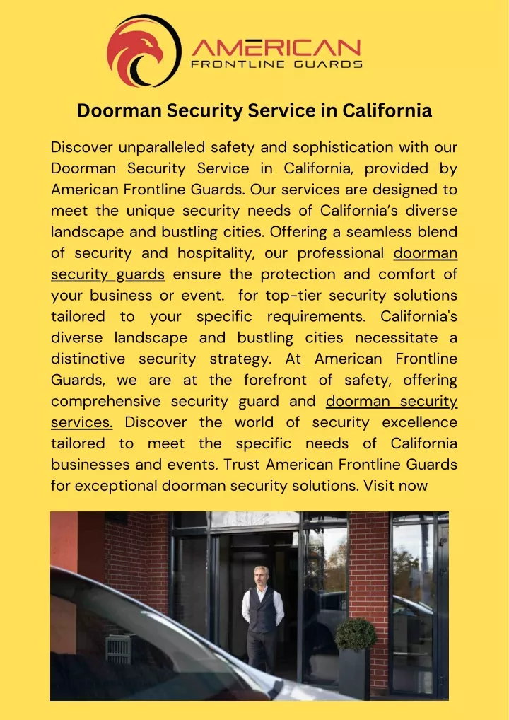 doorman security service in california