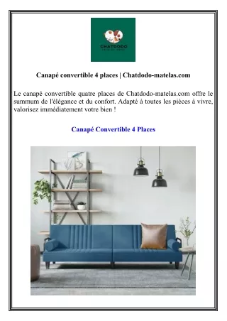canap convertible 4 places chatdodo matelas com