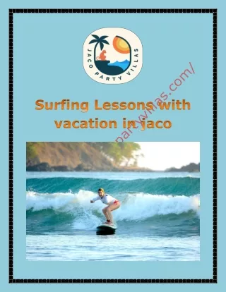 Surfing Lessons with vacation in jaco
