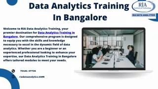 Data Analytics Training In Bangalore