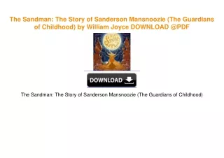 The Sandman: The Story of Sanderson Mansnoozie (The Guardians of Childhood) by William