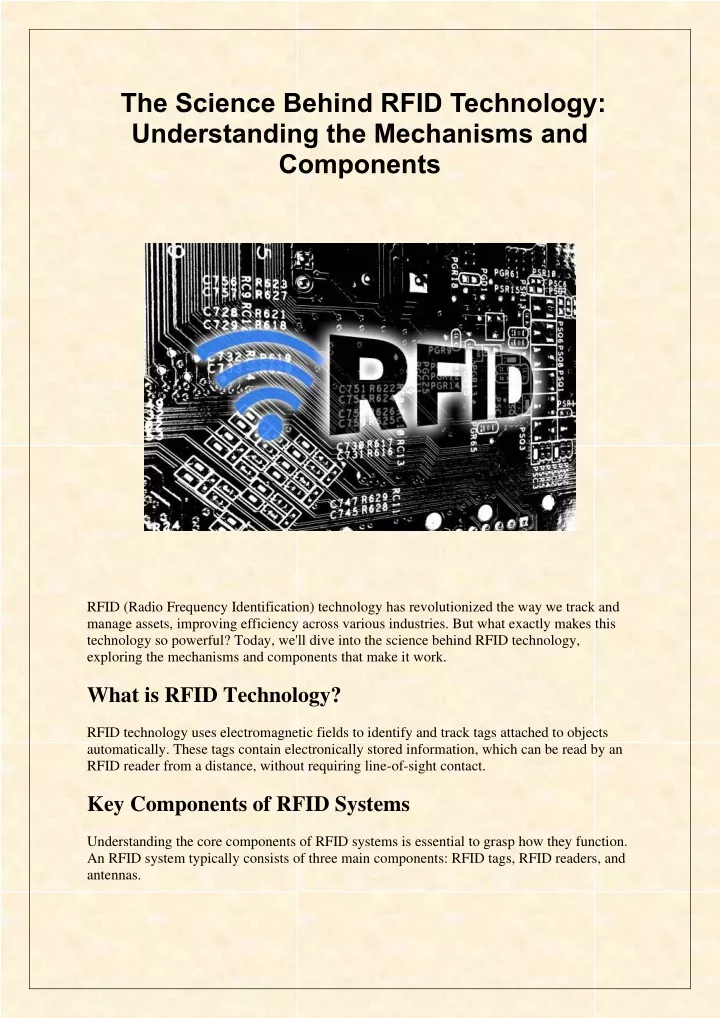 the science behind rfid technology understanding