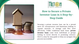 How to Secure a Private Investor Loan in A Step-by-Step Guide