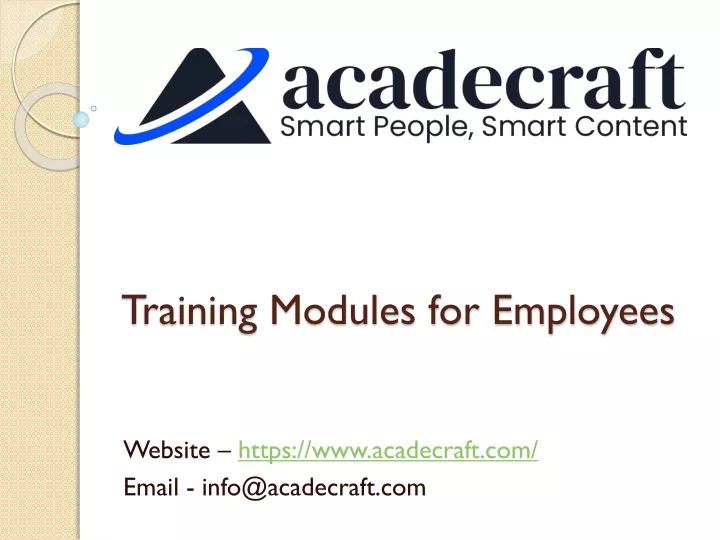 training modules for employees