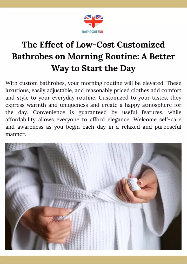 the effect of low cost customized bathrobes