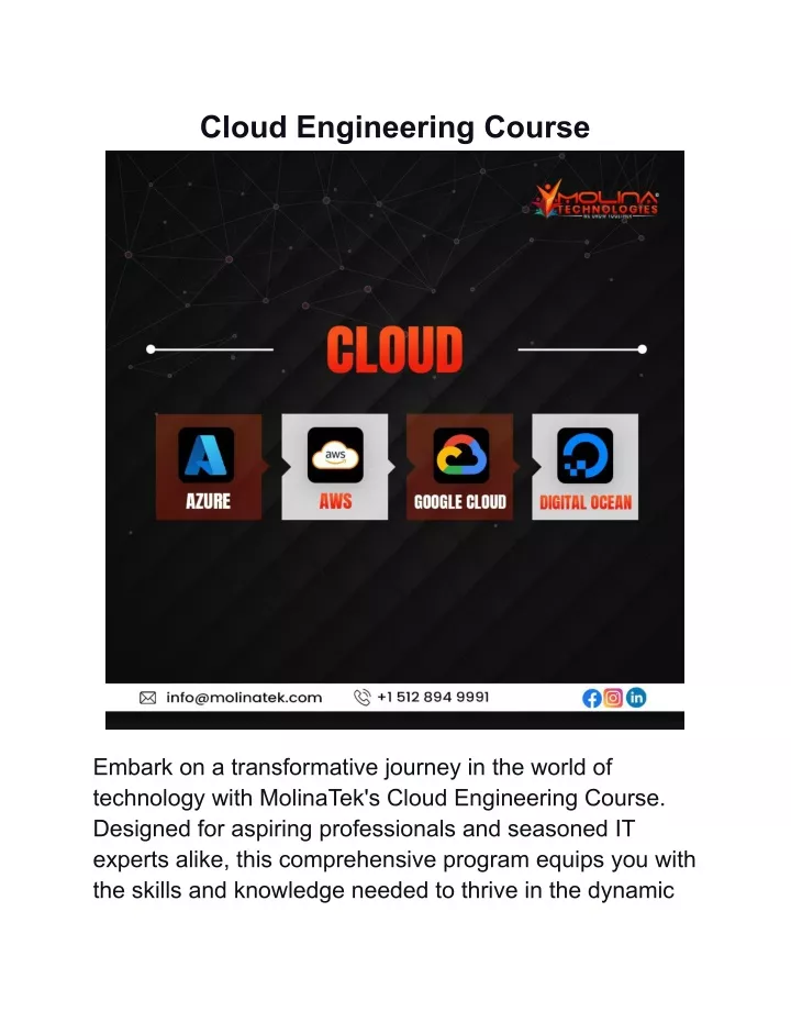 cloud engineering course