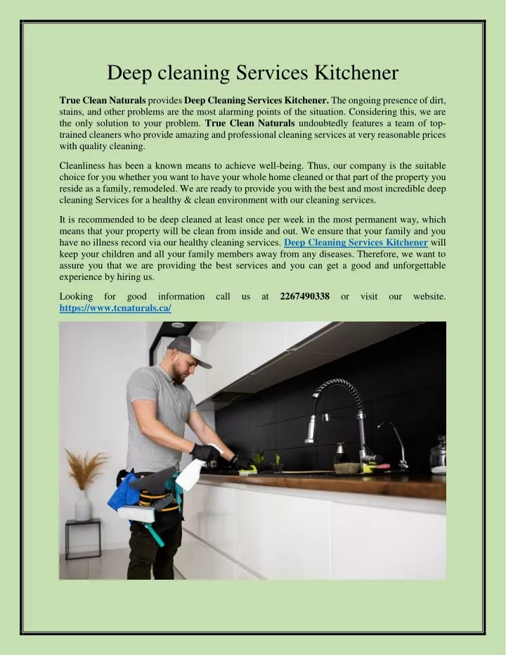 deep cleaning services kitchener