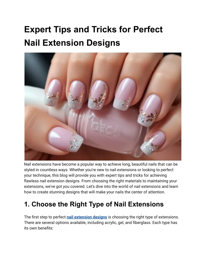 expert tips and tricks for perfect nail extension