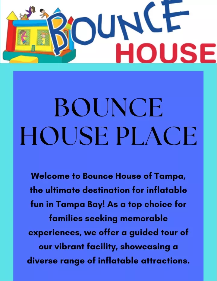 bounce house place