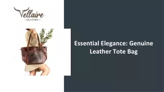 Essential Elegance: Genuine Leather Tote Bag