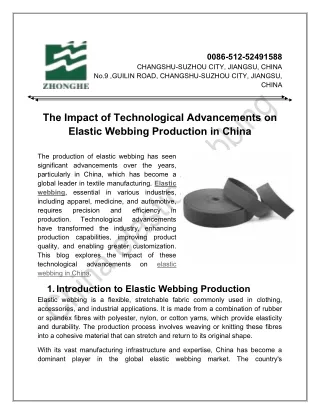 The Impact of Technological Advancements on Elastic Webbing Production in China