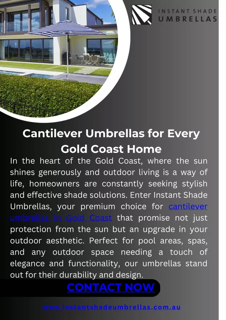 cantilever umbrellas for every gold coast home