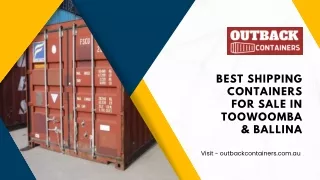 Best Shipping Containers For Sale In Toowoomba & Ballina