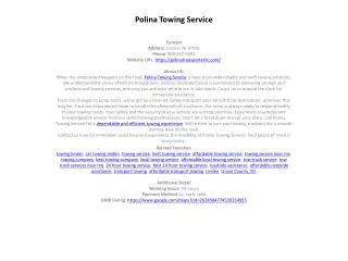 Polina Towing Service