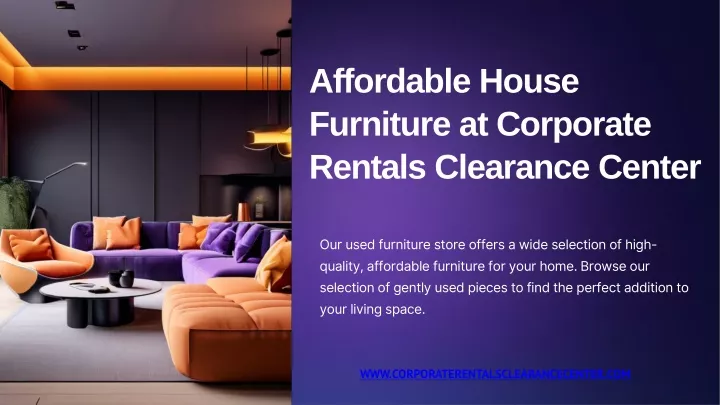 affordable house furniture at corporate rentals