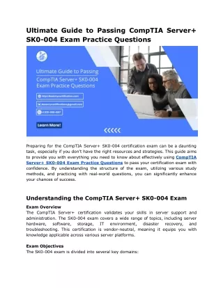 ultimate guide to passing comptia server