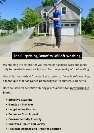 The Surprising Benefits Of Soft Washing
