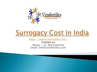 Surrogacy Cost in India