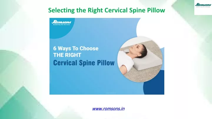 selecting the right cervical spine pillow