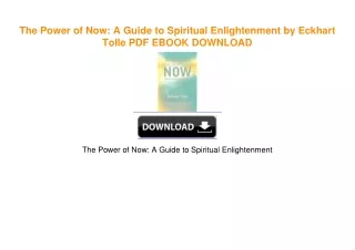 The Power of Now: A Guide to Spiritual Enlightenment by Eckhart Tolle [KINDLE EBOOK EPUB]