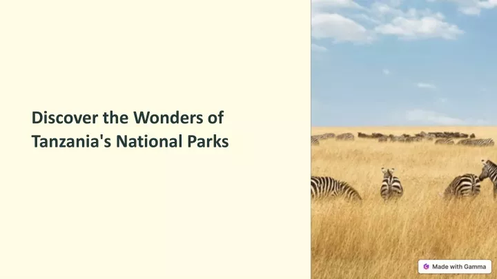 discover the wonders of tanzania s national parks