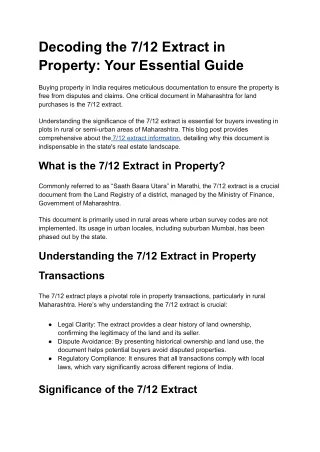 1. Decoding the 7_12 Extract in Property_ Your Essential Guide