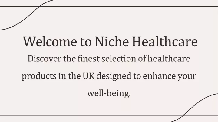 welcome to niche healthcare