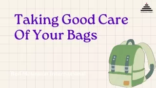 How To Clean Your Bag