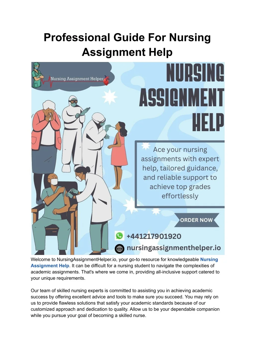 PPT - Professional Guide For Nursing Assignment Help PowerPoint ...