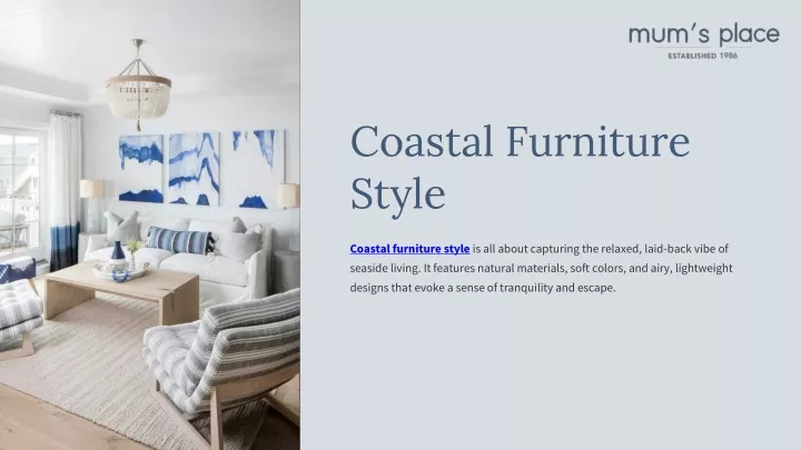 coastal furniture style