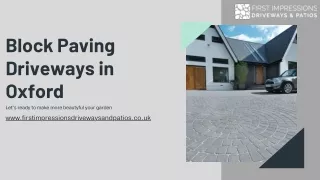 Transform Your Home with Block Paving Driveways in Oxford