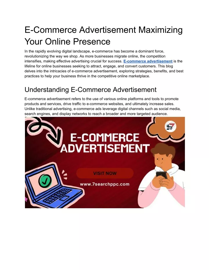 e commerce advertisement maximizing your online