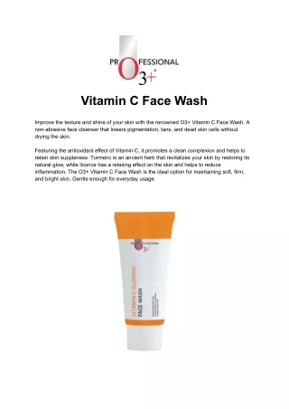 Best Vitamin C Face Wash by O3+
