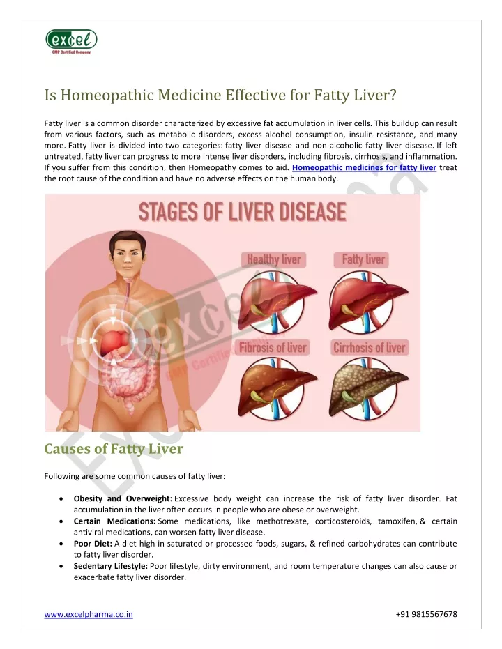 is homeopathic medicine effective for fatty liver