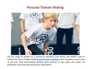 Personal Trainers Woking