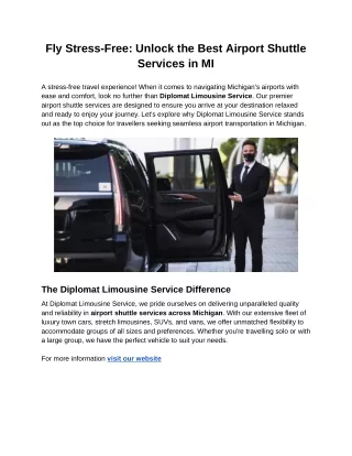 Fly Stress-Free_ Unlock the Best Airport Shuttle Services in MI