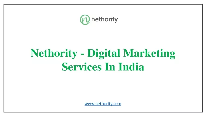 nethority digital marketing services in india