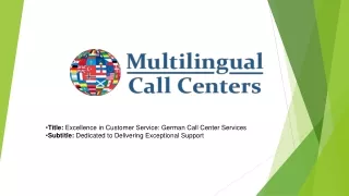 German Call Centers Services
