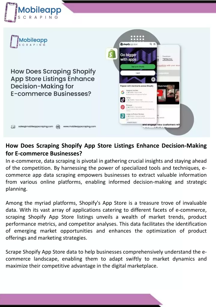 how does scraping shopify app store listings