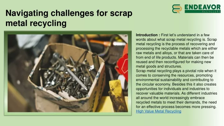 PPT - Navigating challenges for scrap metal recycling PowerPoint ...