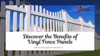 Discover the Benefits of Vinyl Fence Panels