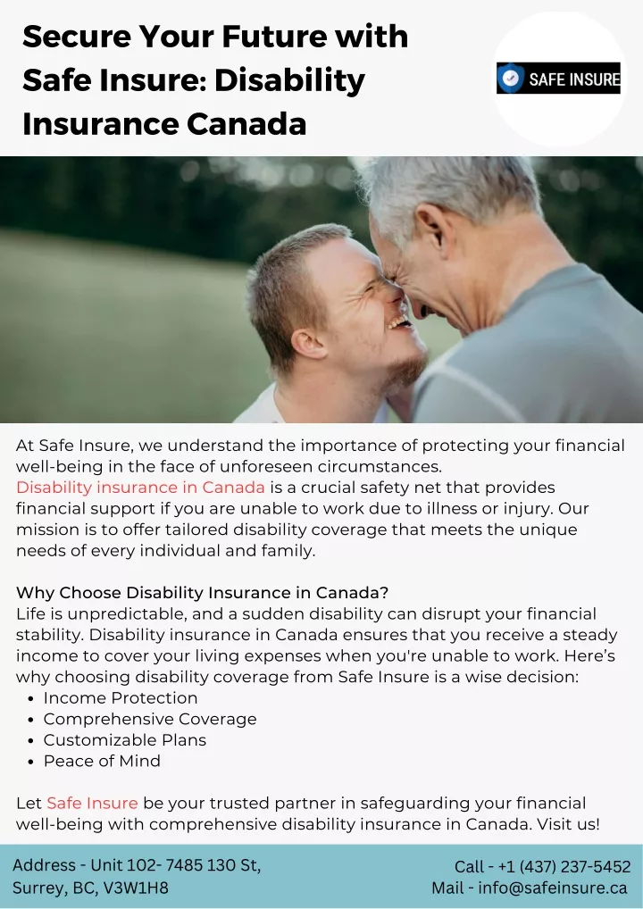 secure your future with safe insure disability