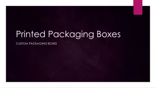 Printed Packaging Boxes