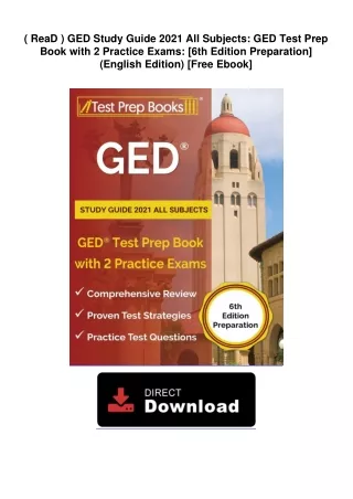 Download GED-Study-Guide-2021-All-Subjects-GED-Test-Prep-Book-with-2-Practice-Exams-6th-Edition-Preparation