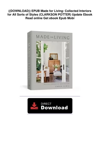Download Made-for-Living-Collected-Interiors-for-All-Sorts-of-Styles-CLARKSON-POTTER