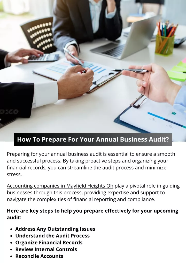 how to prepare for your annual business audit