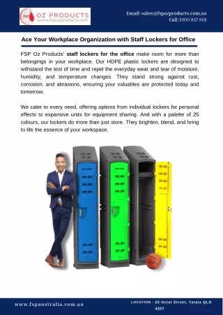Ace Your Workplace Organization with Staff Lockers for Office