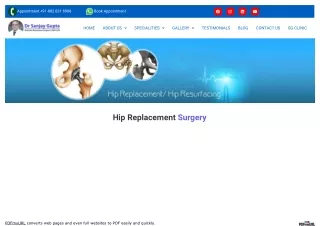 Best hip replacement surgeon in Delhi  Dr Sanjay Gupta