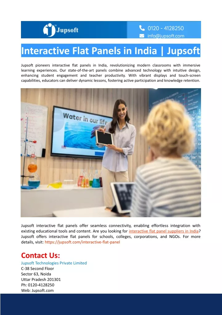 interactive flat panels in india jupsoft